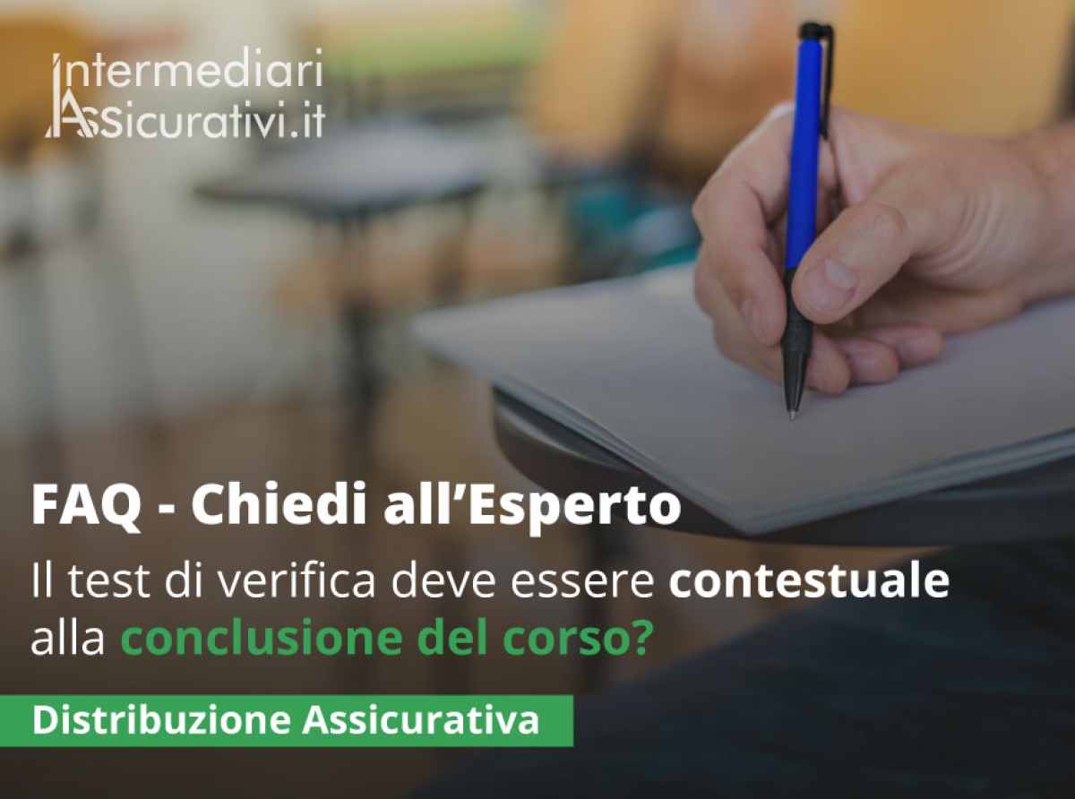 Il test di verifica deve essere contestuale alla conclusione del corso?